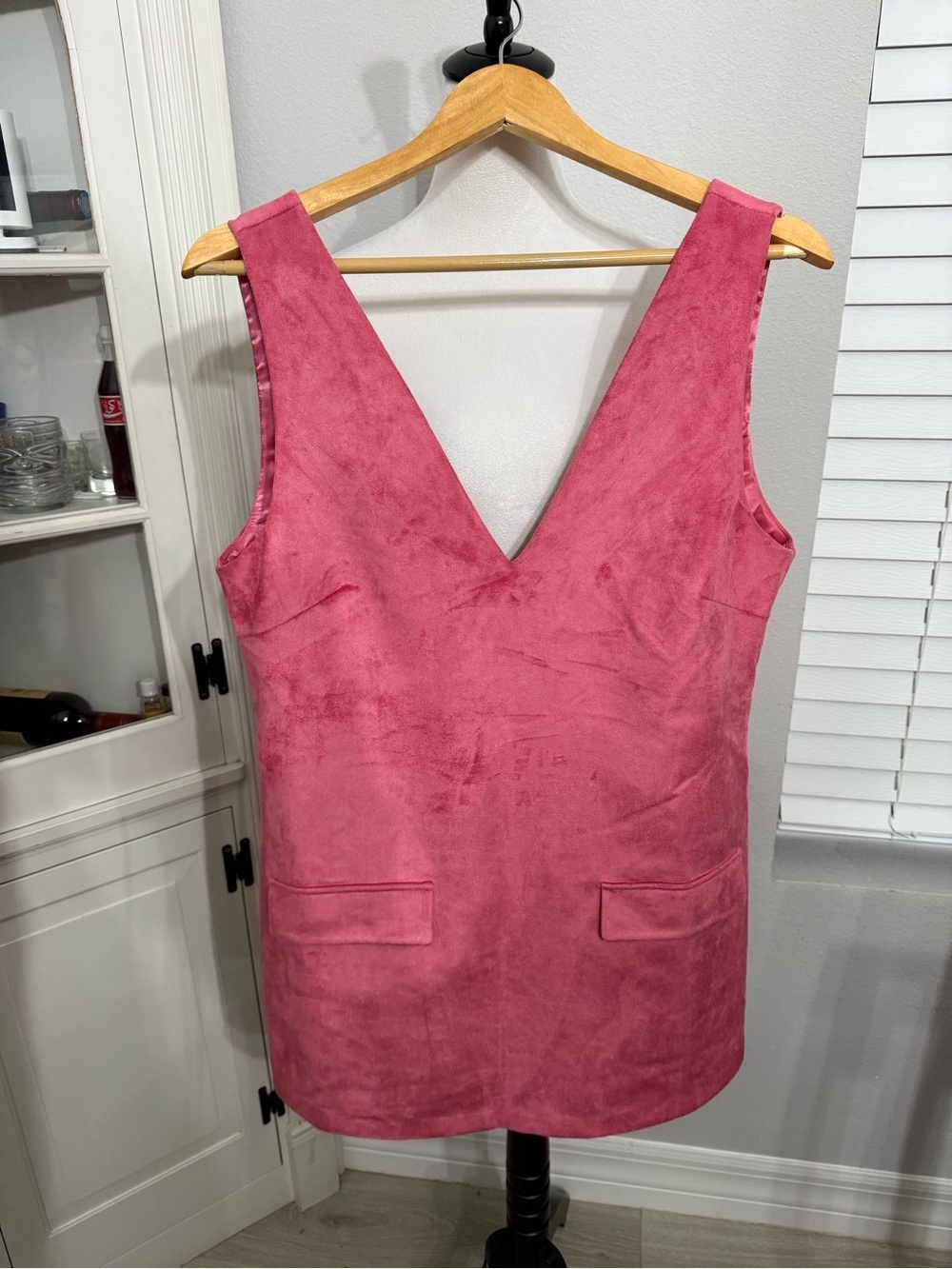 Anthropologie Mare Mare Faux-Suede Sleeveless V-Neck Romper - Picture 2 of 8